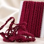 Burgundy crochet lace