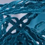 Teal crochet lace