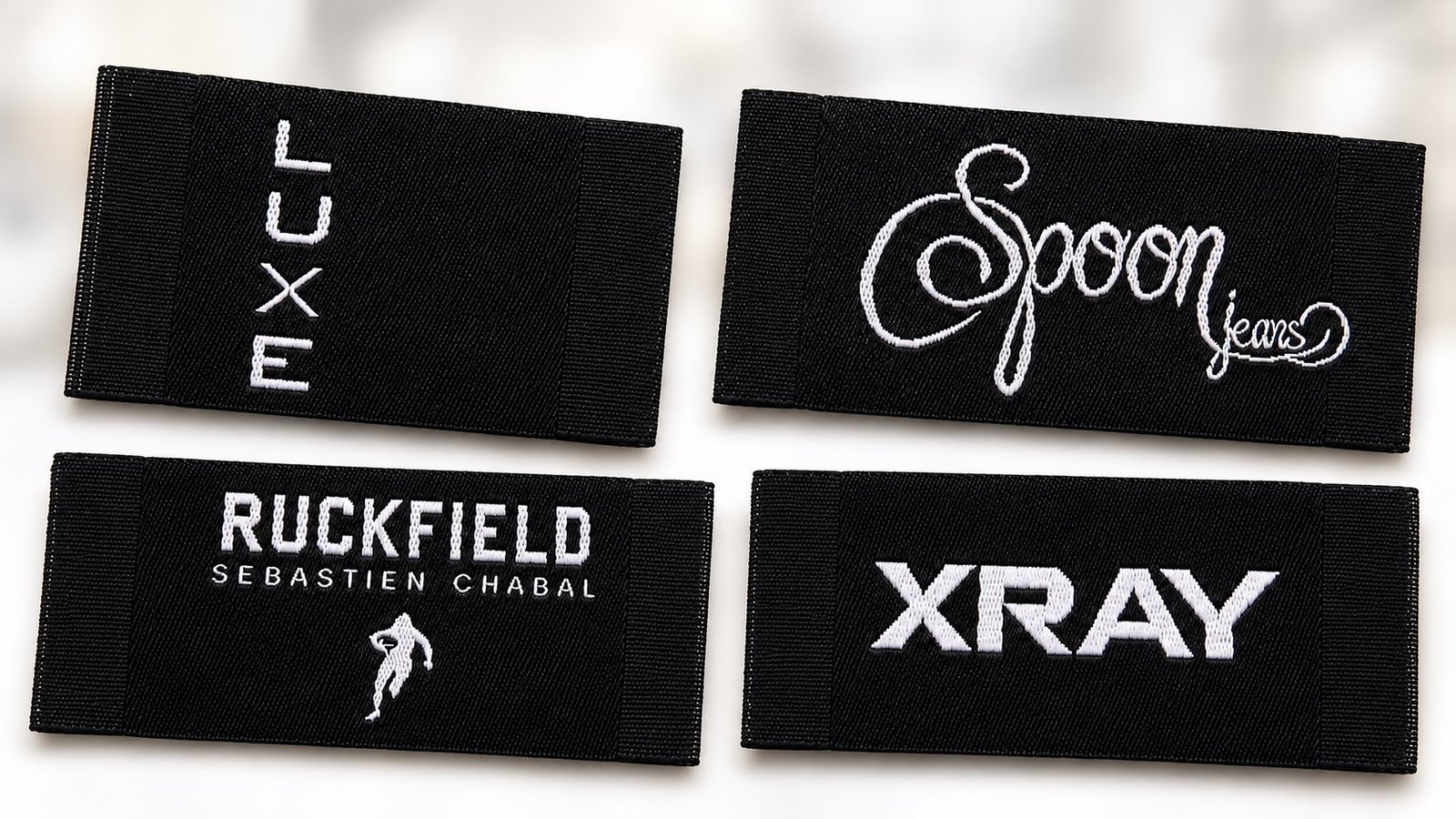Black woven labels