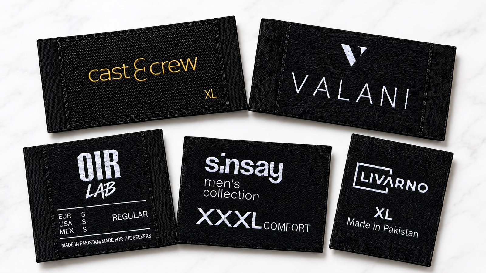 Woven garment labels